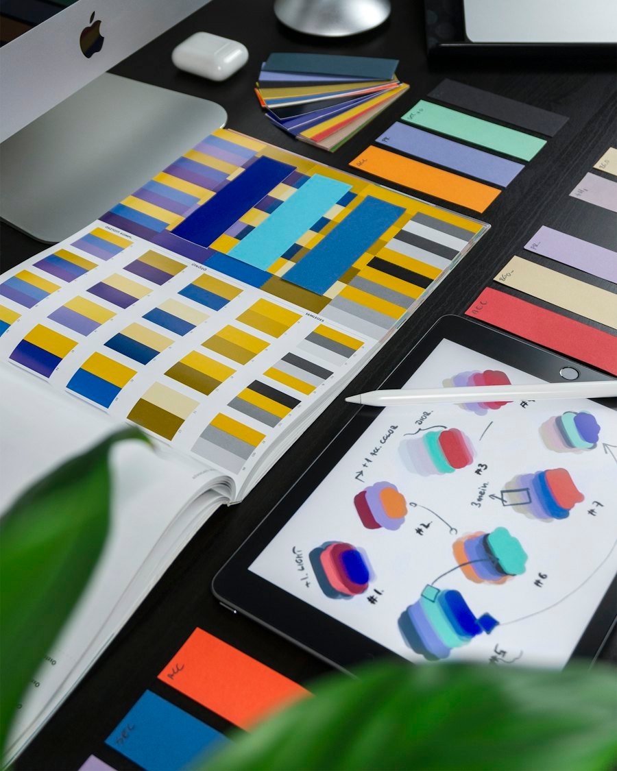 Custom web design colour swatches