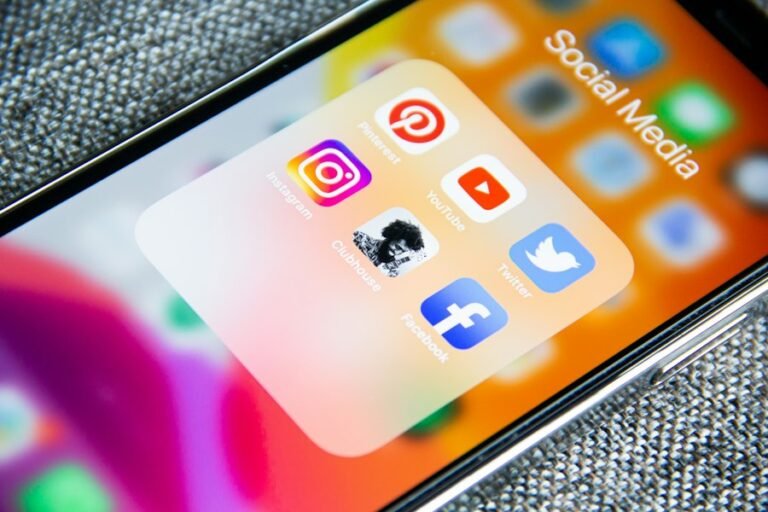 Social media apps on a smartphone